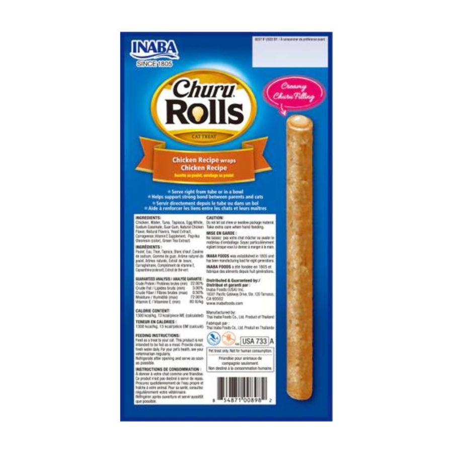 Churu rolls cat chicken recipe wraps, , large image number null